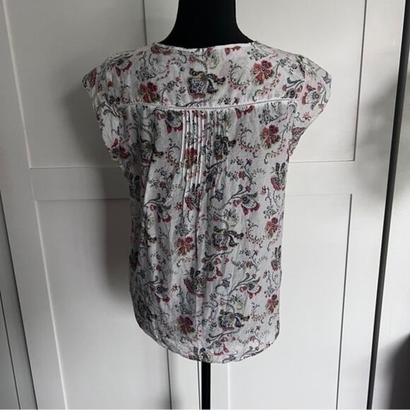 Joie Light and Airy Floral Print Top Blouse - xs - Picture 5 of 10